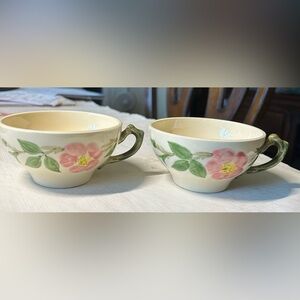 🌸 Frascisan Desert Rose Flat Cups (tea cups)